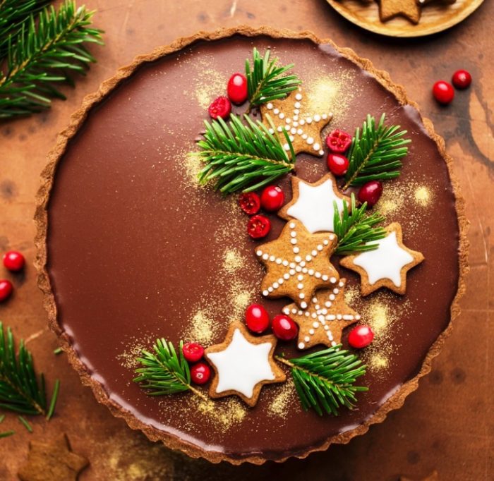 Gingerbread-amaretto-chocolate-tart