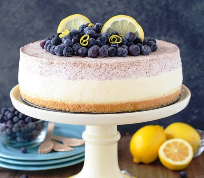 Lemon-blueberry-shortbread-mousse-cake