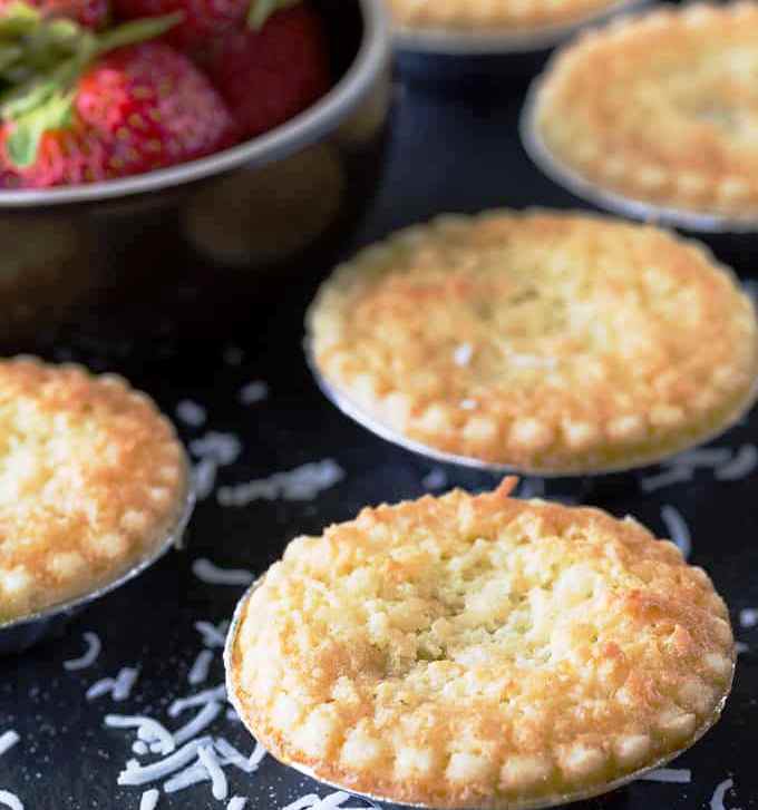 Strawberry-coconut-tarts