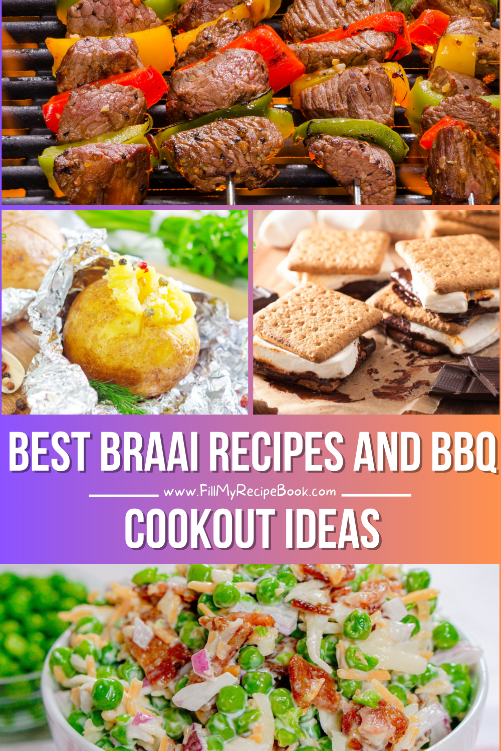 Best braai recipes and BBQ cookout ideas with grilled meats, salads, sides, appetizers, and easy desserts for summer parties and backyard entertaining.