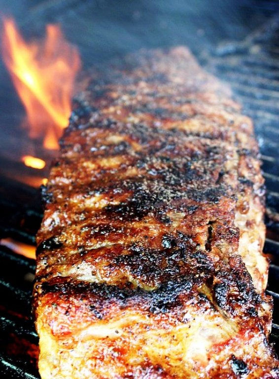 These BBQ dry rub pork ribs are super delicious and might not make it to the dinner table once done, they’re that good. Meaning, if you are like us, we sat on the porch, barbecued these delicious ribs, cut em’ up and started eating before they ever made it to the table.
