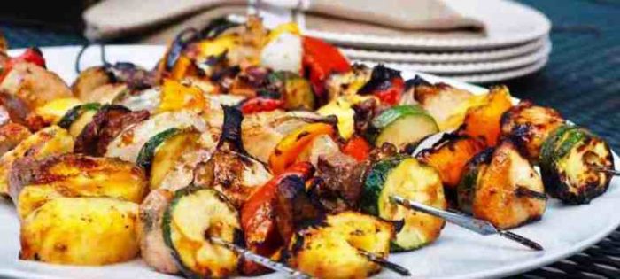  these Shish Kebabs are to whip up with tremendous flavors, slow marinated into the meat – beef, chicken or pork! The catch? They need to hang out in the marinade, but that is what makes entertaining so easy, make ahead dishes! 