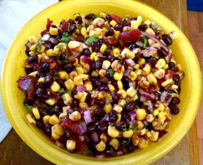 When I need a quick crowd-pleasing dish that doesn’t require any cooking, my first go-to is this simple Black Bean and Corn Salad recipe.