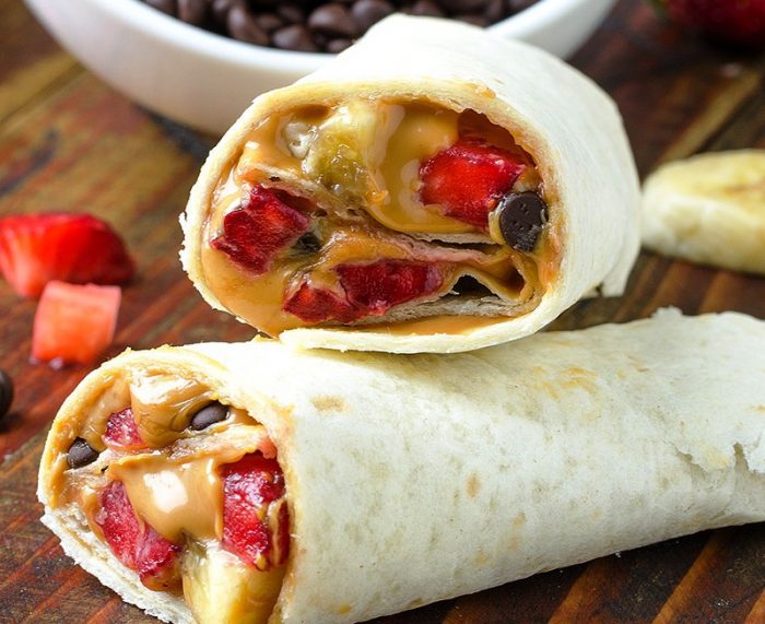 Healthy Peanut Butter Strawberry, Banana Wraps are a delicious and easy breakfast recipe and they are great for snacking too!
