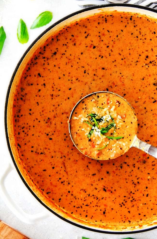 Parmesan-tomato-basil-soup