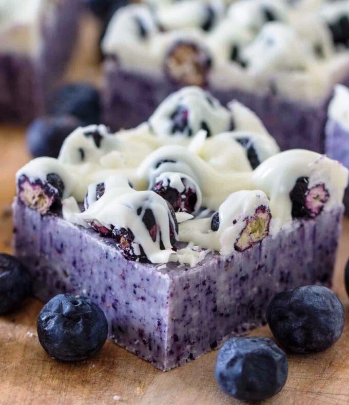 Blueberry Fudge is very easy to make with only 3 ingredients and just a few minutes of prep work. The fudge is sweet, creamy and full of flavor. Using freeze-dried blueberries is the secret to this perfect fudge recipe.
