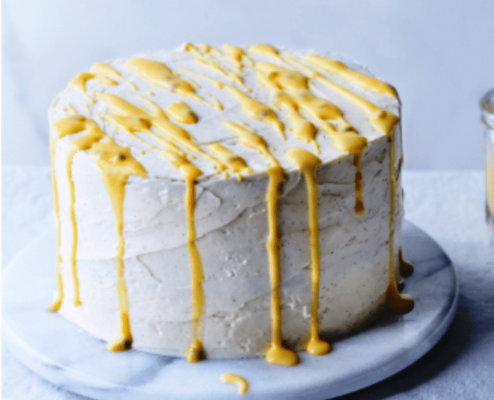 Passion-fruit-and vanilla layer cake