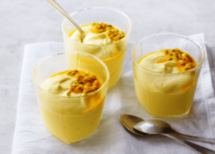 Passion-fruit-lime cream pots