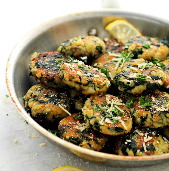 Spinach-and-garlic-potato-patties