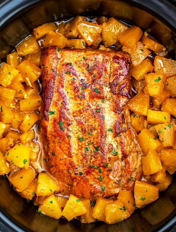 Slow-cooker-pineapple-pork-loin