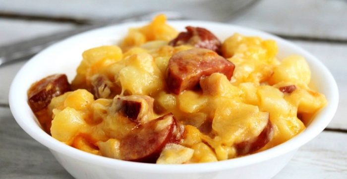 Slow-cooker-sausage-and-potato-casserole