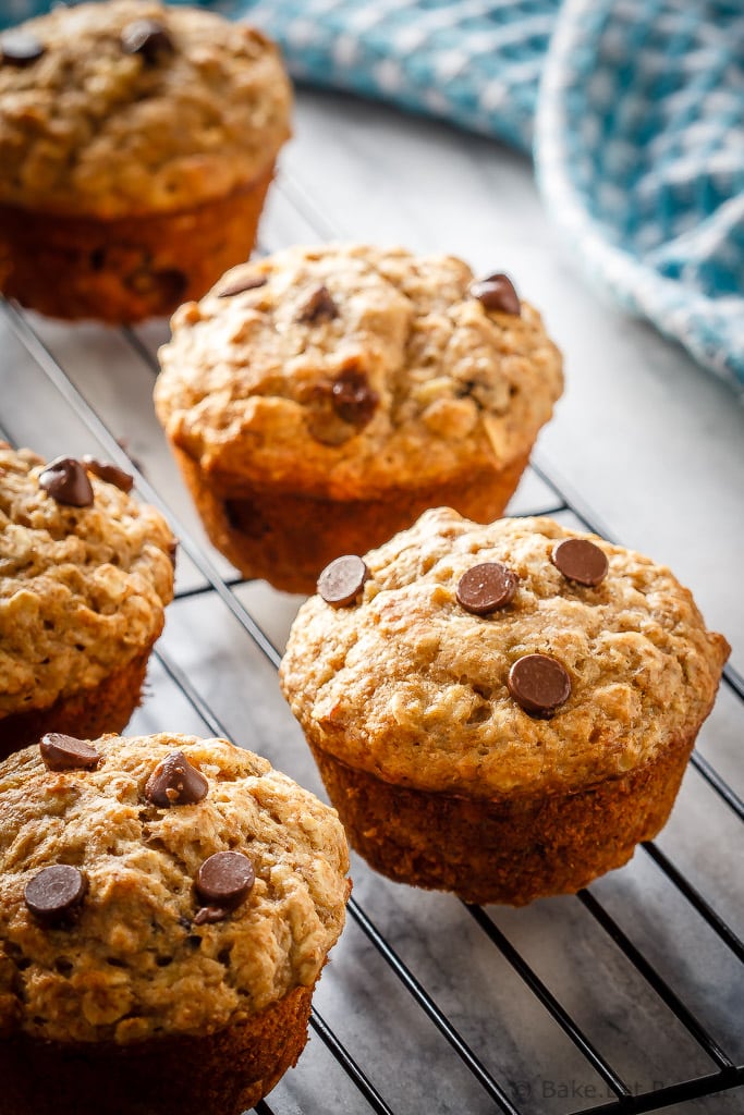 chocolate chip oat muffins