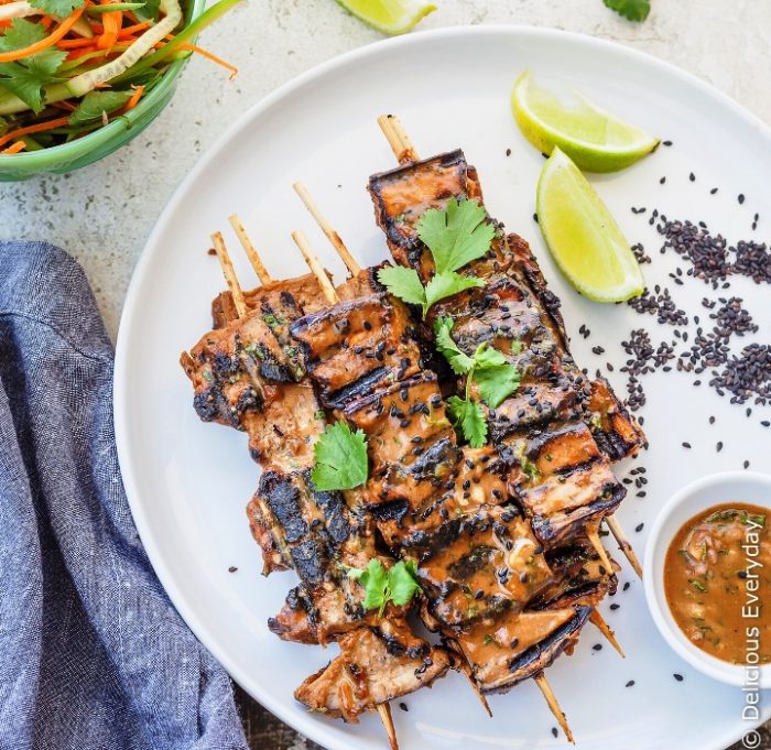 Grilled-eggplant-tahini-satay-kebabs