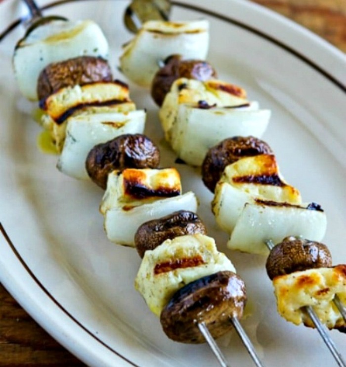 Grilled-halloumi-cheese-skewers