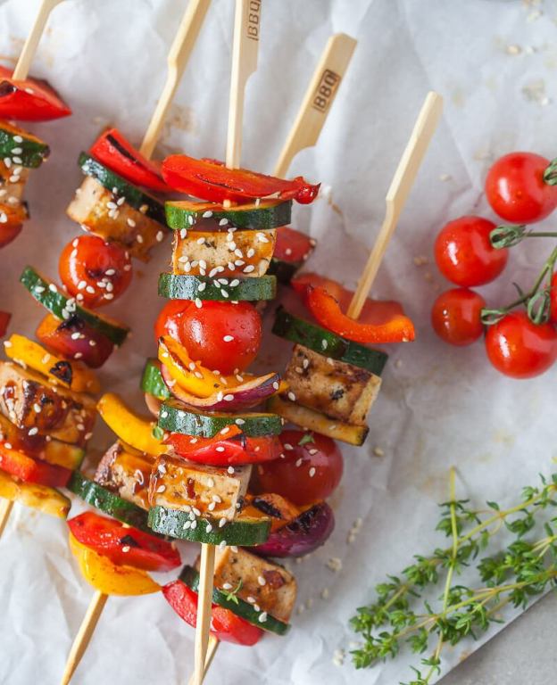 Vegan-grilled-tofu-skewers-low-carb