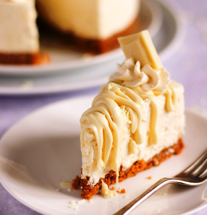 his White Chocolate Cheesecake recipe is a winner every time. So easy, NO BAKE and deliciously creamy, with a crumbly biscuit base, it is foolproof!