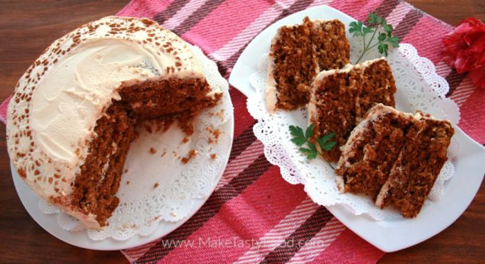 tasty moist carrot cake