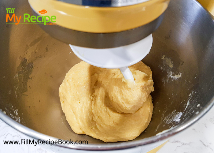 process of the dough for cream cheese kolache