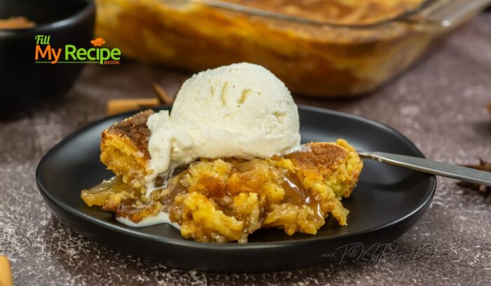 Homemade Apple Dump Cake recipe made from scratch. Easy and most delicious dessert with cinnamon apples and a crunchy topping.