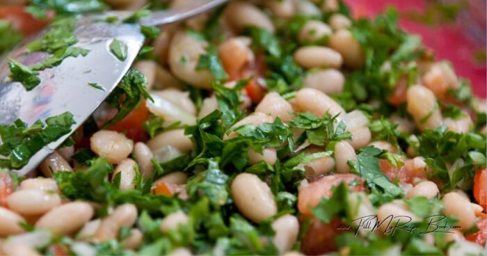 Three Bean Salad is such an easy dish to make. With onion, celery, and parsley mixed with the three different beans, your salad is full of protein and fiber and has a delightful mix of textures.