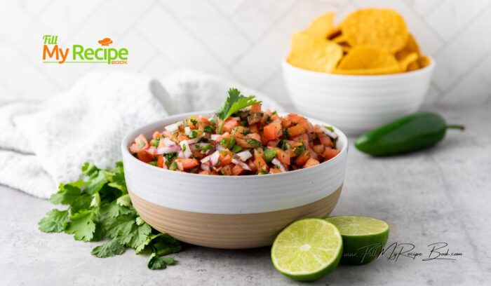 Easy Tomato Salsa Recipe idea. Create a delightful fresh homemade salsa, this healthy side dish finely chopped and seasoned to perfection.