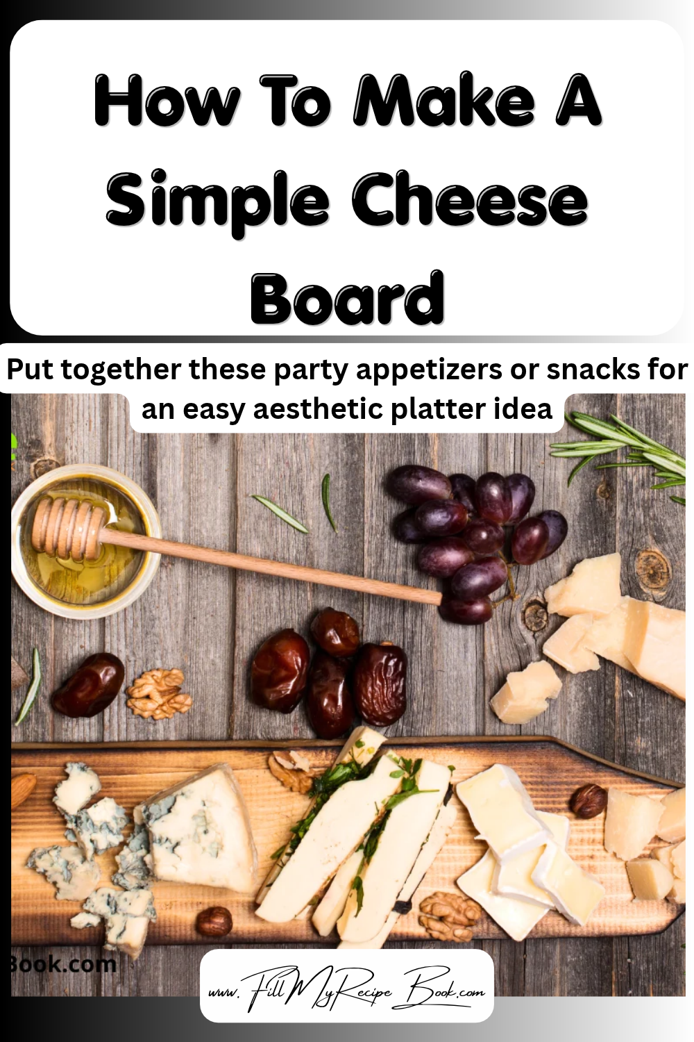 How To Make A Simple Cheese Board. Put together these party appetizers or snacks for an easy aesthetic platter idea for office or Christmas.