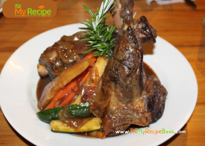 Filling Lamb Shank Potjie recipe. A South African family pot around the fire with lamb shank and potatoes. Simmering on coals while chatting.