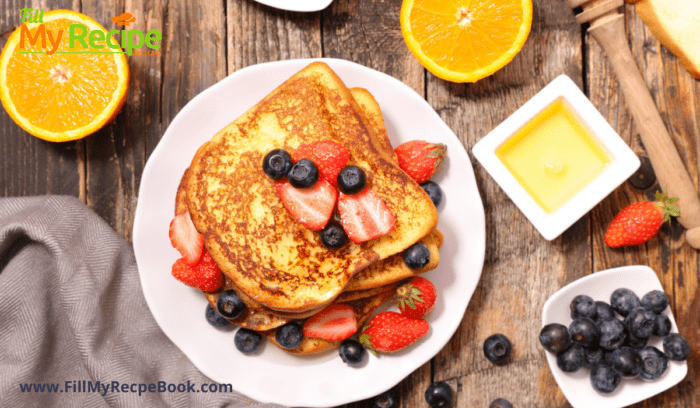 plated up french toast and berries for breakfast