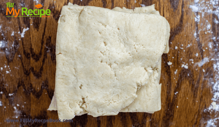 folding the dough for the buttermilk biscuits