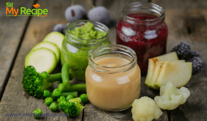 bottled stored pureed baby food that was homemade