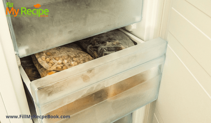 frozen storage bags of pureed baby food