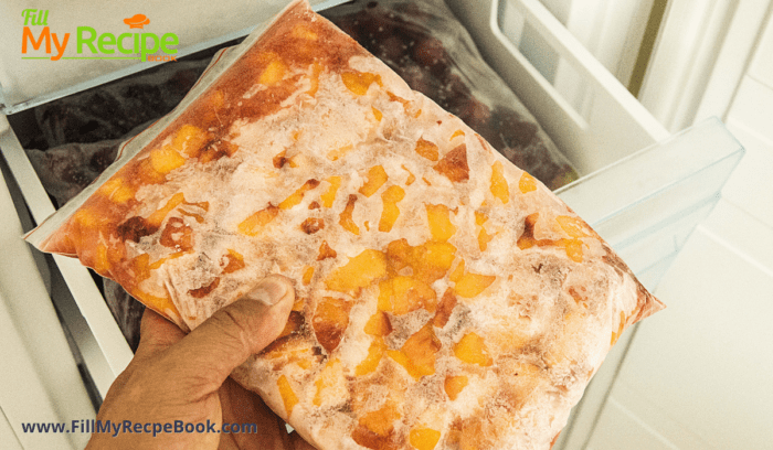packing the frozen iced tray baby puree in labeled storage bags in freezer