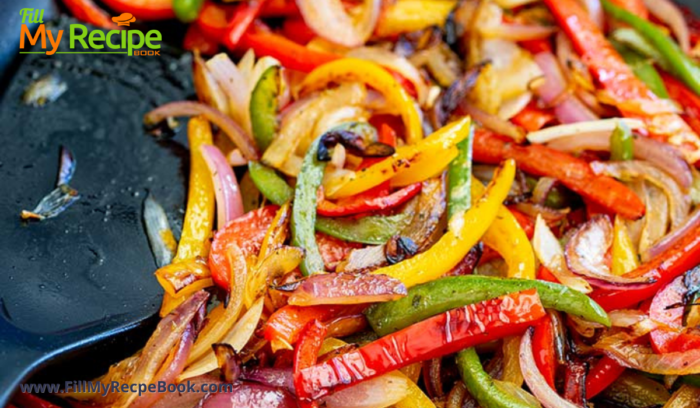 Sauté peppers and onion for the fajita veg. Quick Fajita Veggie Quiche recipe idea. Fajita vegetables of bell peppers and onion makes a versatile easy meatless quiche for vegetarians