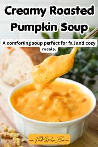 Creamy roasted pumpkin soup made with roasted pumpkin, garlic, onion, vegetable stock and cream. A comforting soup perfect for fall and cozy meals.