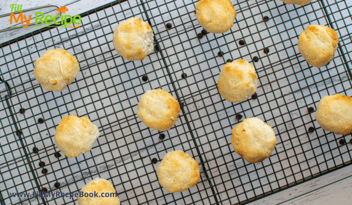 cooling the coconut macaroons