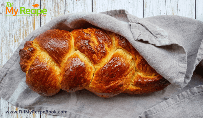 a completed baked brioche loaf warm and ready to serve