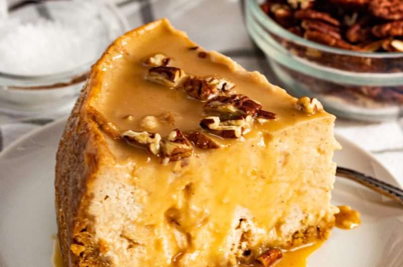 Instant Pot Salted Caramel Apple Cheesecake