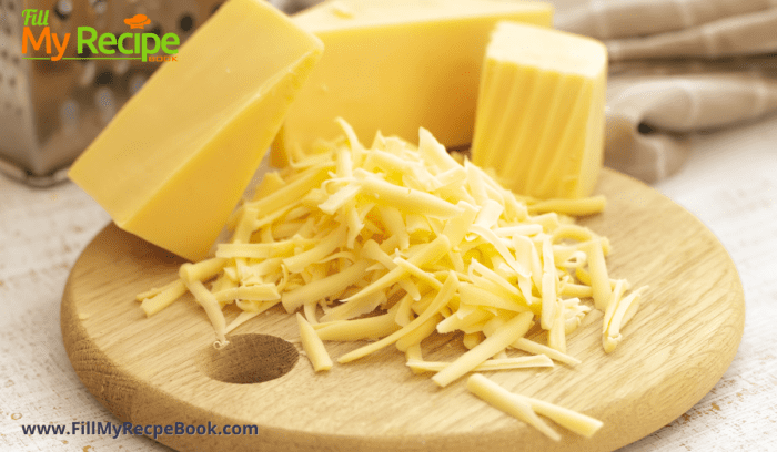 grated cheese to add in the omelet.