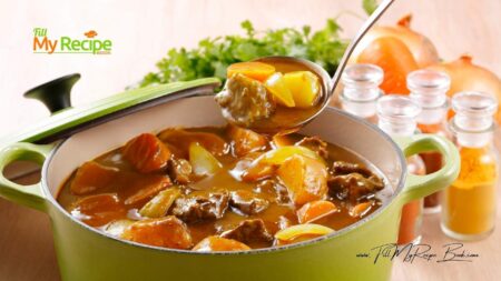 Warm up with this Comforting Beef and Vegetable Curry Stew, made with tender meat chunks, herbs and spices, rich and flavorful pan sheet roast.