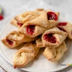 Kolaczki Raspberry Jam Cookies recipes idea to create. A cream cheese dough filled with raspberry jam for an aesthetic snack for tea time.