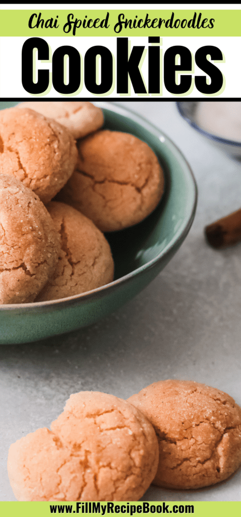 a Pinterest post on chia spiced snickerdoodles cookies recipes