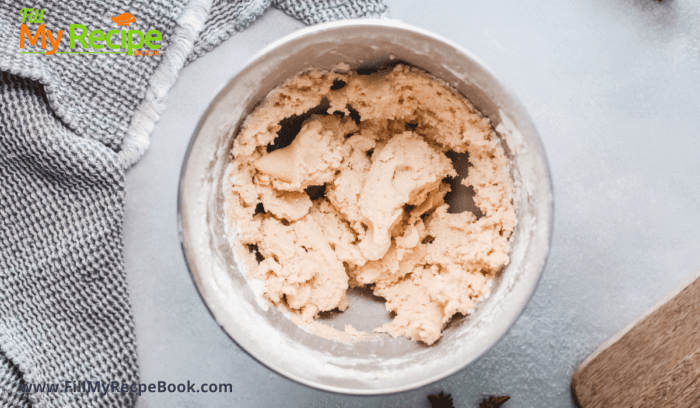 the final biscuit mixture in a bowl
