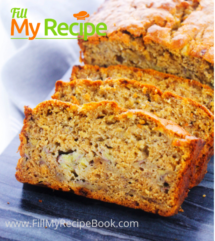 filling banana bread loaf
