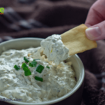 Roasted Green Onion Dip recipe to whip up to add to appetizers or just a family gathering with chips or snacks and tasty onion dip.