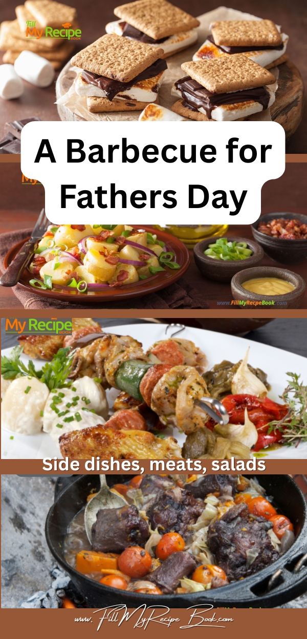 A Barbecue for Fathers Day recipe ideas. Create an easy menu with warm side dishes and salads, potjie pot all in one meals, grilled meats.