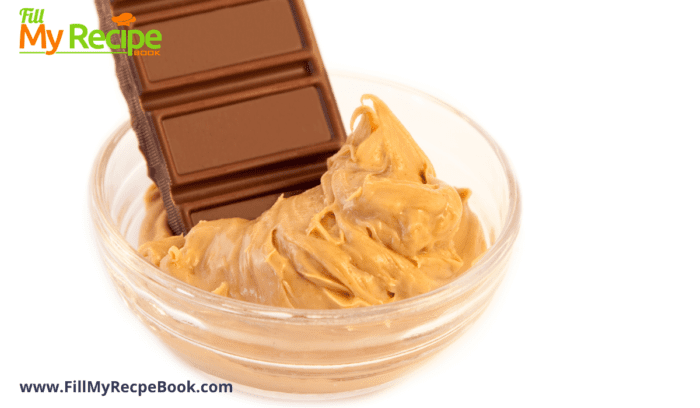 slab of chocolate and peanut butter for the truffles