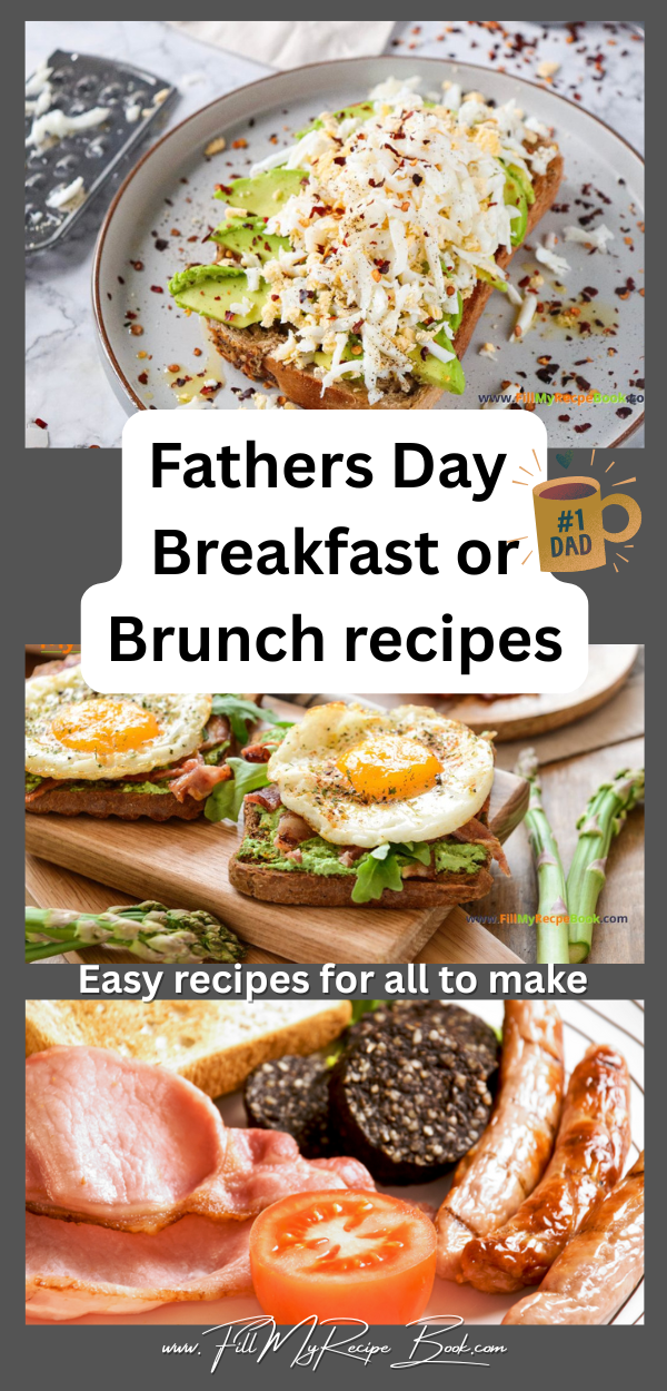 Special Fathers Day Breakfast or Brunch recipes. Best homemade easy ideas for dad, kids can make on a tray for him in bed.