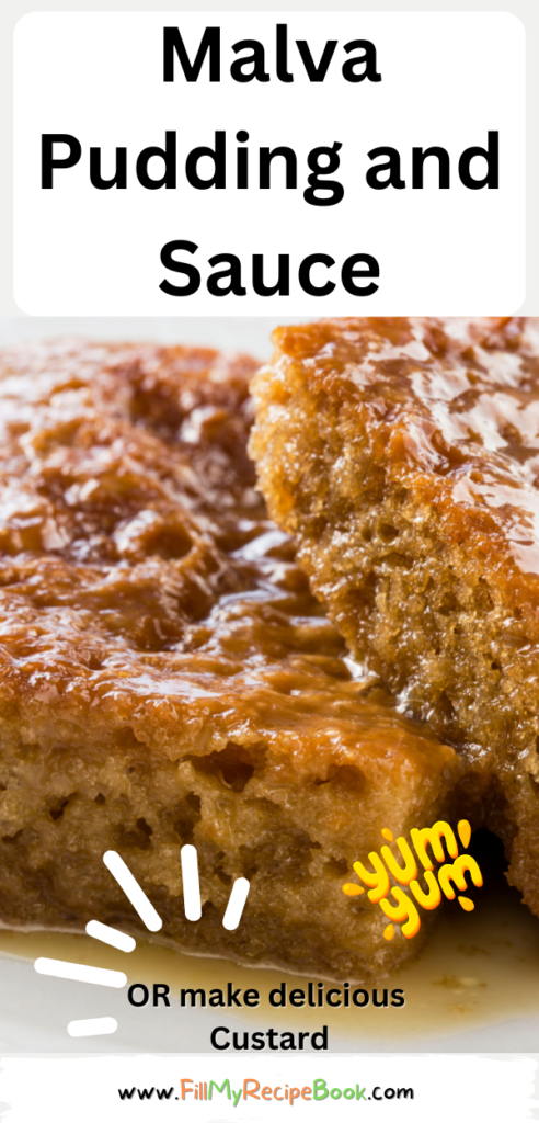 Easy Malva Pudding and Sauce recipe. Best South African family dessert idea, oven baked with a sauce, or served with homemade custard.