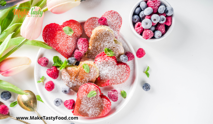Mini Heart Berry Filled pancakes