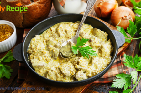 Creamy Chicken in Dijon Mustard Sauce recipe baked in the oven. The best family meal, includes the Dijon mustard sauce recipe.
